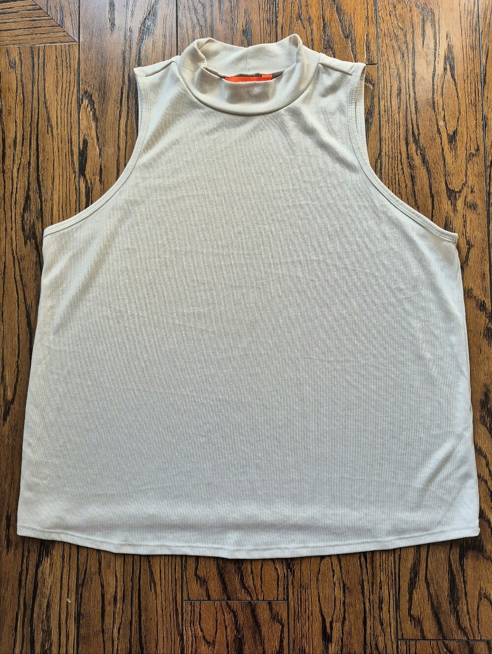 Tank Top Large - Joe Fresh - Neutral Beige Cream Mockneck Sleevelees